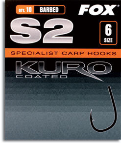 Крючки Fox S2 Kuro Hook Size 8 barbed