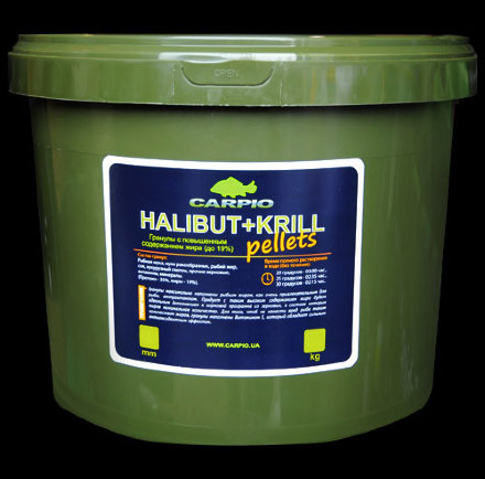 Пеллетс Carpio Halibut+Krill Pellets 10 мм Архив