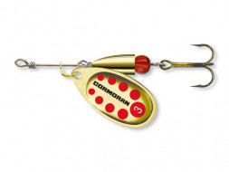 Вращающаяся блесна Cormoran Bullet №1 gold/red dots
