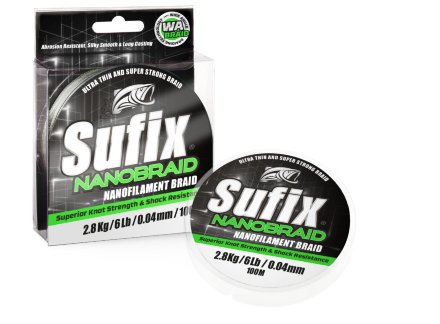 Шнур Sufix Nano Braid 0,04mm 100m 2,8kg (зелений)