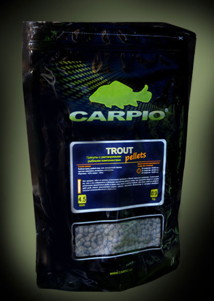 Пеллетс Carpio Trout Pellets 4,5 мм 900 гр
