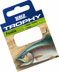 Готовиe повідці Zebco №12 Trophy Hooks to Nylon Trout 0,17mm 70см (10шт)