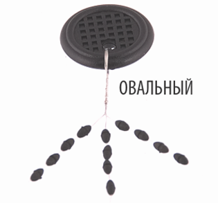 Стопор Bratfishing силіконовий овальний чорний /SSS /12 штук