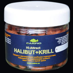 Насадочный пеллетс Carpio Hi-Attract HALIBUT+Krill 16 мм 250 гр