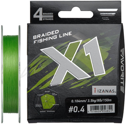 Шнур Favorite X1 PE 4x 150m (l.green)