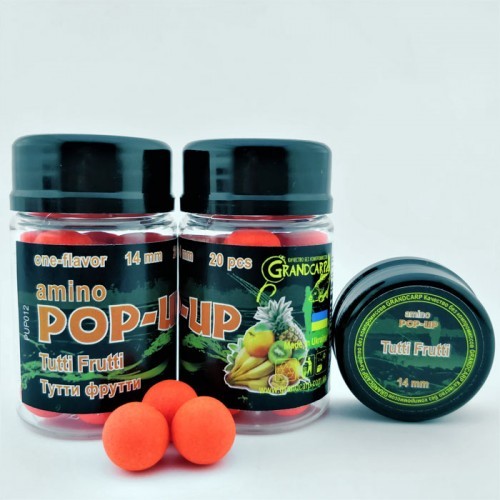 Бойл amino POP-UP Grandcarp TUTTI FRUTTI (ТУТТІ ФРУТТІ) Ø14 мм 20 шт. (PUP012)
