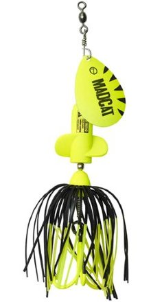 Блешня вертушка DAM MADCAT A-STATIC SCREAMING SPINNER 65g /FLUO YELLOW UV