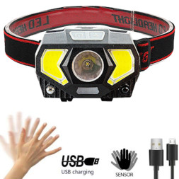 Налобный фонарь W-7707 с датчиком движения