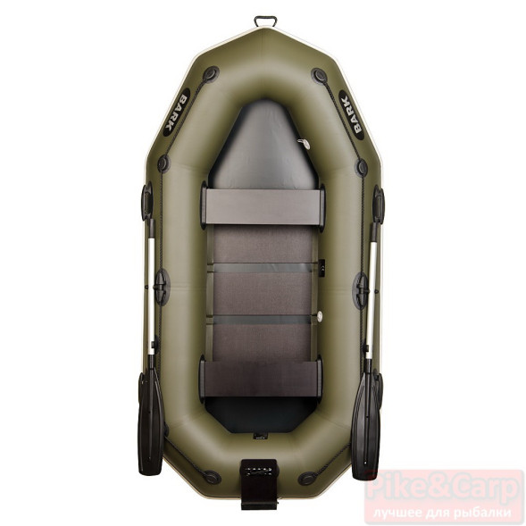 Надувний човен Bark B-260NP гребна двомісна з навісним транцем і привальним брусом