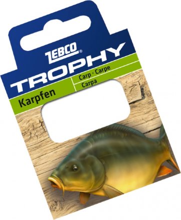 Готовыe поводки Zebco №6 Trophy Hooks to Nylon Carp 0,28mm 70см (10шт)