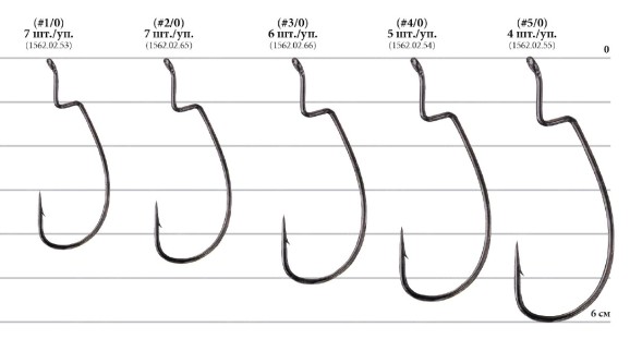 Офсетный крючок Decoy Worm 21 Digging Hook 3/0, 6шт