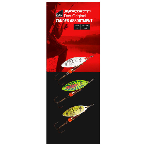 Блешня-вертушка Dam Effzett Original Assortment Zander 10гр набір-3шт.