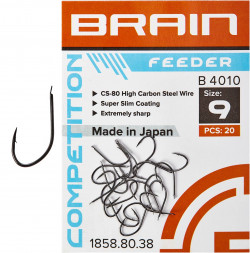 Гачок Brain Feeder B4010 # 9 (20 шт / уп) ц: black nickel