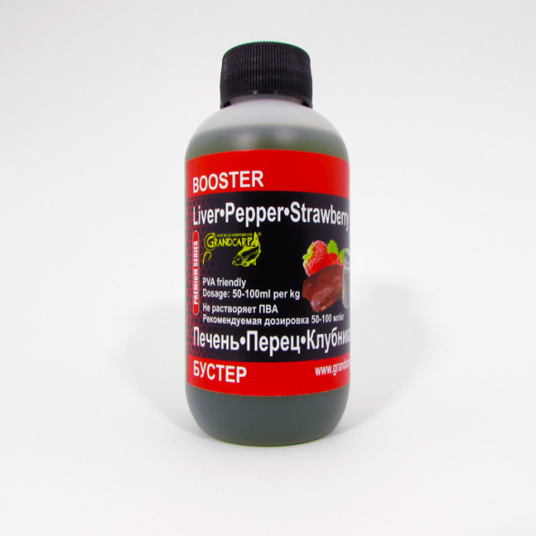 Активный бустер Grandcarp ПЕЧЕНЬ•ПЕРЕЦ•КЛУБНИКА серии PREMIUM 200 мл (BST060)