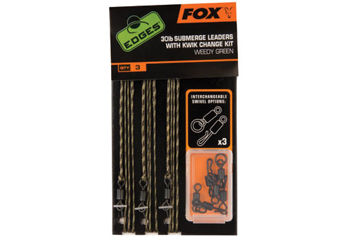Готовая оснастка FOX Edges Submerge 35lb Leaders x 3 inc Kwik Change Kit