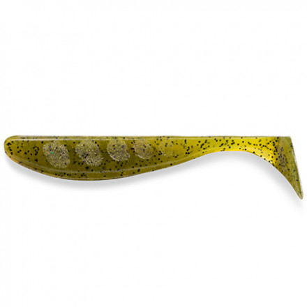 Силикон FishUp Wizzle Shad 5&quot; #074 - Green Pumpkin Seed (4шт)