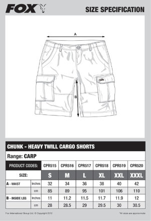 Шорты Fox CHUNK Cargo Shorts Heavy Twill Grey 