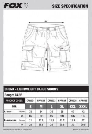 Шорты Fox CHUNK Cargo Shorts Lightweight Camo