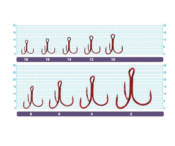 Крючок-тройник Owner ST-36RD Красный