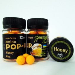 Бойлы amino POP-UP Grandcarp HONEY (МЕД) Ø12 мм 30 шт. (PUP133)