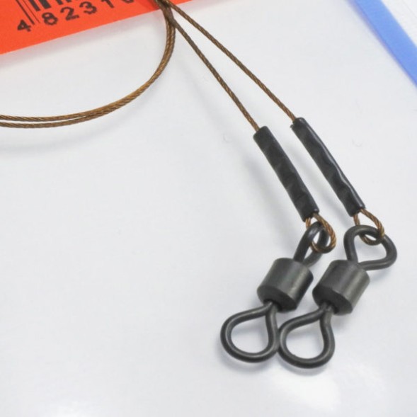 Поводок UKRSPIN Orange Spinning плетенный 0,281х7, 7кг(15lb), 15см 