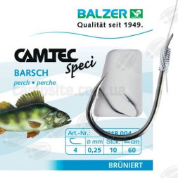 Крючок с поводком Balzer Camtec Speci Hooks Perch №6 (10 шт)