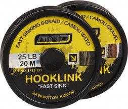 Поводочный материал DAM MAD Hooklink 8-braid &quot;Fast Sink&quot; 20м (color-camou weed)