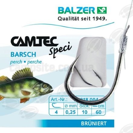 Крючок с поводком Balzer Camtec Speci Hooks Perch №8 (10 шт) 