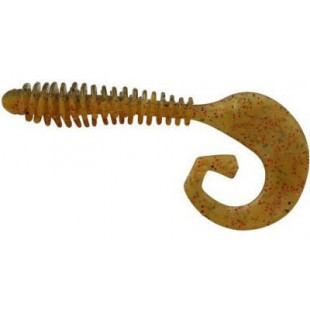 Съедобный силикон Reins G TAIL GRUB 3" B09 Smoke Mustard 12шт (6,5см)