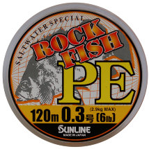 Шнур Sunline ROCK FISH PE 120м # 0.3 /0.09мм 6LB /2.9кг