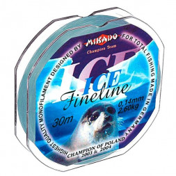 Леска Mikado Fineline Ice 30м 0,18мм 4,25кг (серый) 1шт. (pack 10)