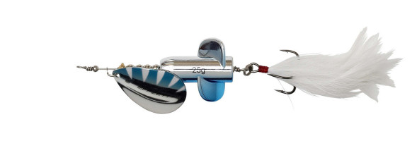 Блесна-вертушка DAM Effzett Rattlin&#039; Spinner 11см 18гр (Silver/Blue)