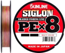 Шнур Sunline Siglon PE х8 150m (мульти.) #0.5/0.121mm 8lb/3.3kg