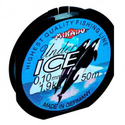Леска Mikado Under Ice 50м 0,10мм 1,9кг (прозрачный) 1шт. (pack 10)
