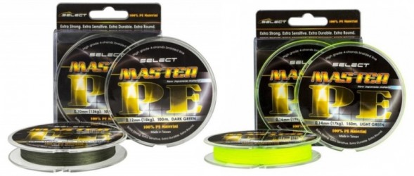 Шнур Select Master PE 100m 0.14мм 17кг темнo-зелений