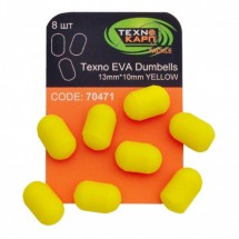 Искусственная насадка Texno Eva Dumbells 13x10 mm, yellow, 8 ps