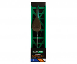 Готовая оснастка на ледкоре Carp Pro In-line Flat Pear №4 71г