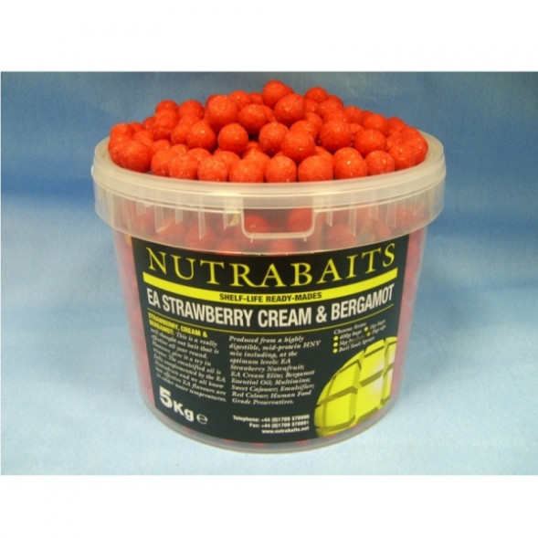 Бойлы Nutrabaits EA STRAWBERRY, CREAM &amp; BERGAMOT 20мм 5кг