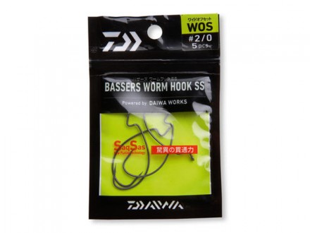 Офсетные крючки Daiwa Bassers Worm Hook WOS Gr.3/0