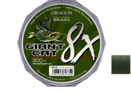 Шнур Dragon Giant Cat 8X Braid 300m 100lb