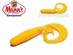 Твистер Manns Manipulator Grub 80мм  желтый (рельефный)