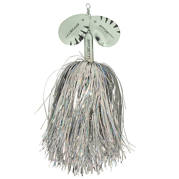 Блесна-вертушка с двумя лепестками DAM Effzett Pike Rattlin' Spinner 40гр (Silver)