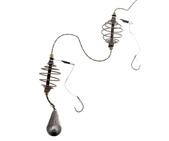 Оснастка Flagman 2 кормушки 2 крючка №6 на ледкоре 25 г