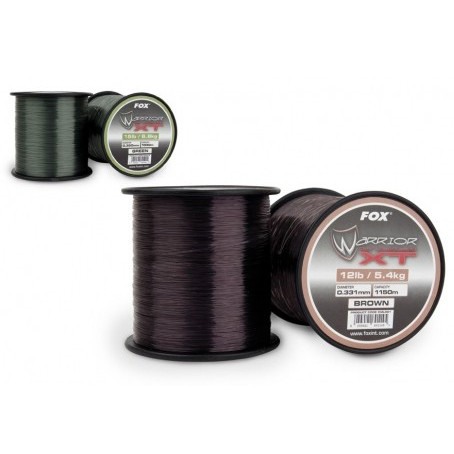 Леска Fox Warrior XT Carp Line 20lb 9.0kg 0.380mm 870m Brown