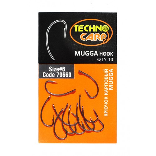 Крючок Технокарп Mugga Hook #8, (10 шт)