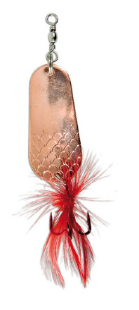Блесна-колебалка Lineaeffe Catfish 20гр 5,5см с оперением Copper
