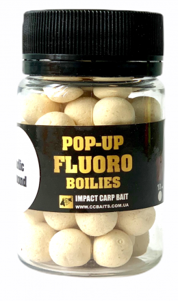 Бойлы CC Baits Fluoro Pop-Ups Garlic &amp; Almond 10мм 20 гр