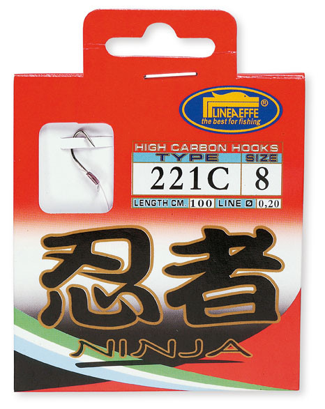 Крючок с поводком Lineaeffe NINJA 221C nikel 10шт