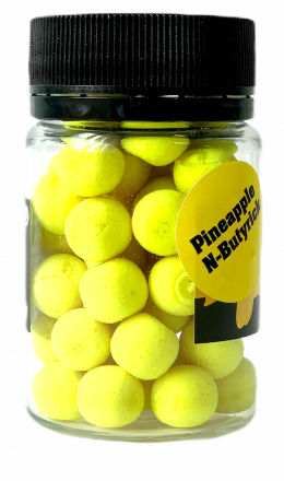 Бойлы CC Baits Fluoro Pop-Ups Pineapple &amp; N-Butyric Acid 10мм 20 гр