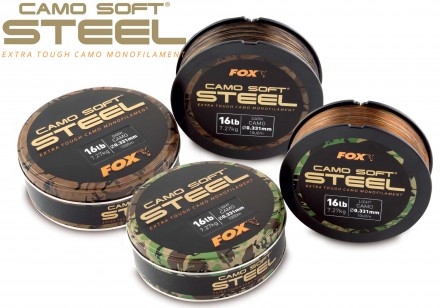 Леска Fox Camo Soft® Steel 13lb/5.9kg 0.309mm